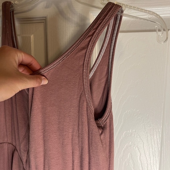 Fauxgerty Mauve Nonna Ribbed Midi Tank Dress - Picture 10 of 12